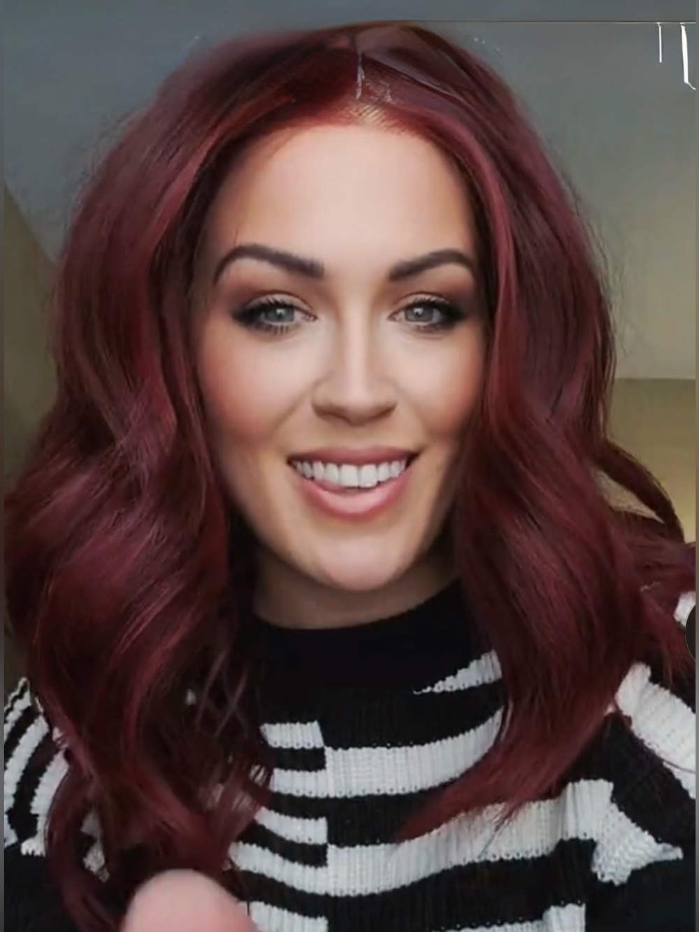 Chelsea Smith Crowns Theresa Wig in Deep Burgundy - Picture 5 of 10